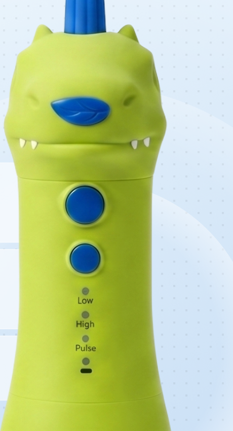 BURST Kids Water Flosser mostrando sus controles