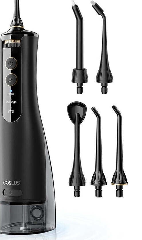 COSLUS E40 irrigador dental portátil negro