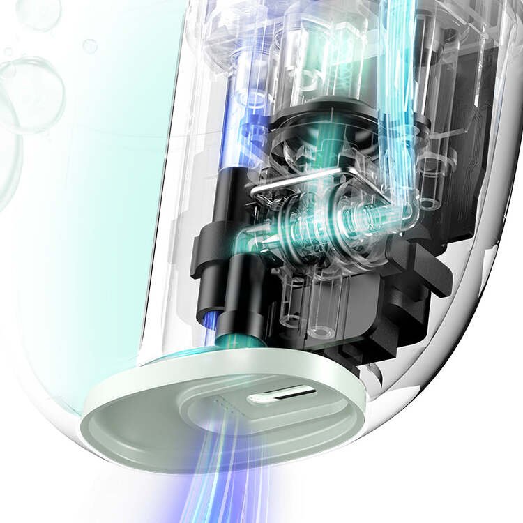 Oclean AirPump A10 mostrando el interior de la tecnología aire y agua sin rótulos